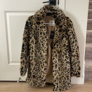 Abercrombie & Fitch Leopard Print Coat NWT